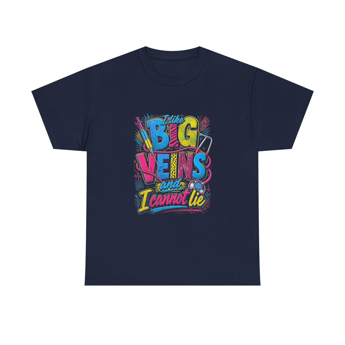 T-Shirt — "Big Veins and I Cannot Lie" Retro Graphic Tee