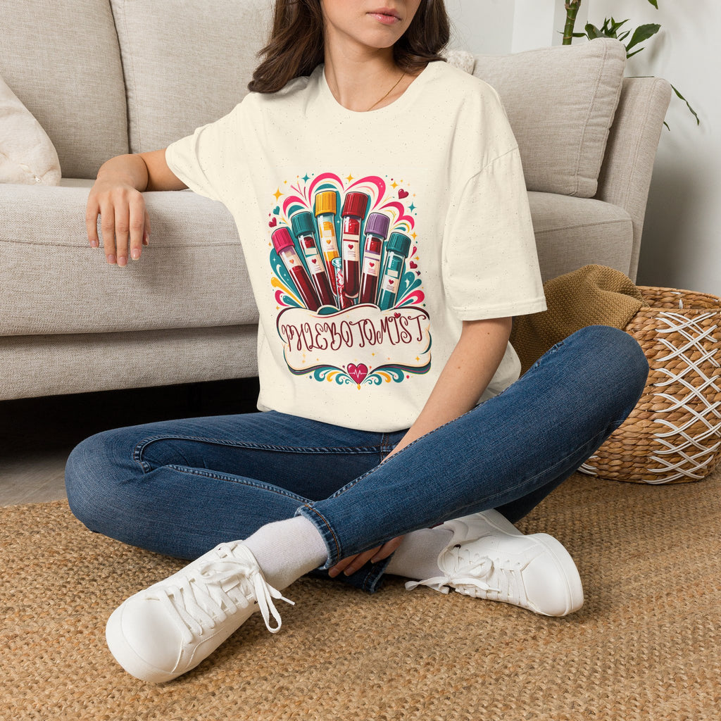 Phlebotomist Vibes T-Shirt — Colorful Blood Draw Tubes Design
