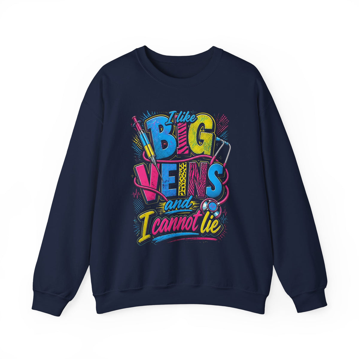 Sewing Crewneck Sweatshirt — "I Like Big Bows and I Cannot Lie" Colorful Quilting Design