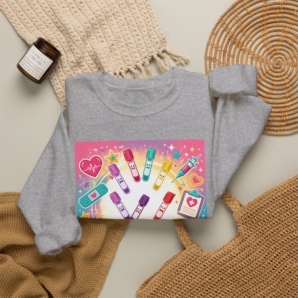 Princess Scrubs Crewneck Sweatshirt — "Forget the Glass Slippers, Princess Scrubs" Nursing Apparel